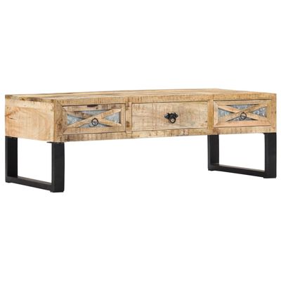 vidaXL Table basse 110x50x38 cm bois de manguier massif