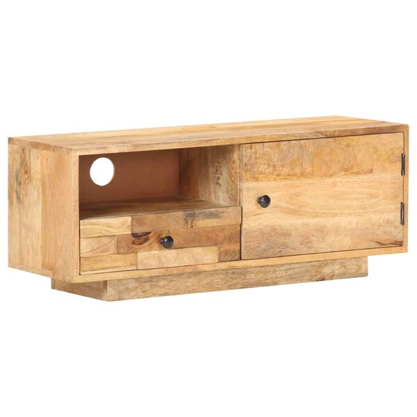 vidaXL Meuble TV 90x30x35 cm Bois massif de manguier
