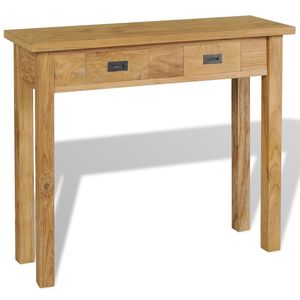 vidaXL Table console teck massif 90x30x80 cm