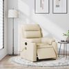 vidaXL Fauteuil inclinable de massage &eacute;lectrique cr&egrave;me tissu