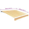 vidaXL Tissu d'auvent Jaune tournesol/blanc 4 x 3 m (cadre non inclus)