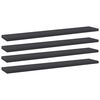 vidaXL Panneaux de biblioth&egrave;que 4 pcs Gris 60x10x1,5 cm Agglom&eacute;r&eacute;