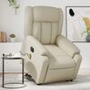 vidaXL Fauteuil inclinable de massage &eacute;lectrique cr&egrave;me similicuir