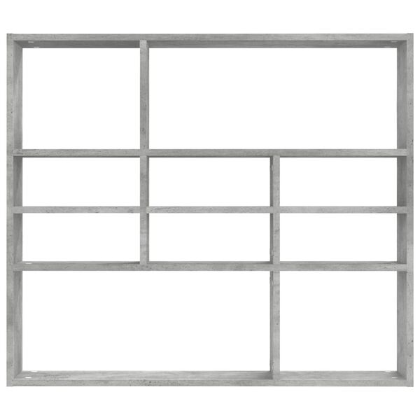 vidaXL &Eacute;tag&egrave;re murale Gris b&eacute;ton 90x16x78 cm Bois d&rsquo;ing&eacute;nierie