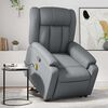 vidaXL Fauteuil inclinable de massage gris similicuir