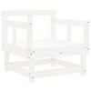 vidaXL Chaises de jardin lot de 2 blanc bois massif de pin