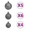 vidaXL Arbre de No&euml;l artificiel pr&eacute;-&eacute;clair&eacute;/boules pommes de pin 150cm