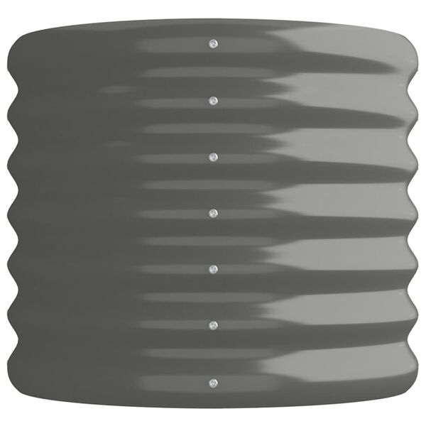 vidaXL Lit sur&eacute;lev&eacute; de jardin Acier galvanis&eacute; 114x40x36 cm gris