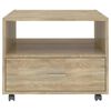 vidaXL Table basse ch&ecirc;ne sonoma 55x55x40 cm bois d'ing&eacute;nierie