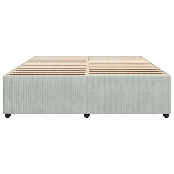 vidaXL Cadre de lit sans matelas gris clair California velours