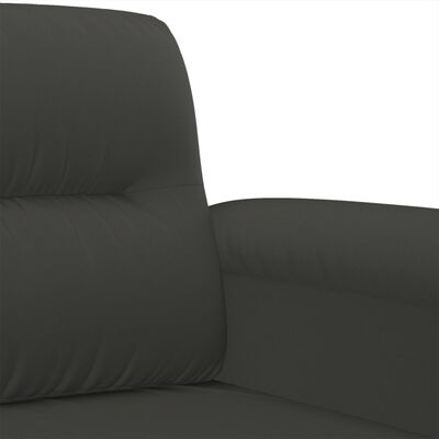 vidaXL Fauteuil gris foncé 60 cm tissu microfibre