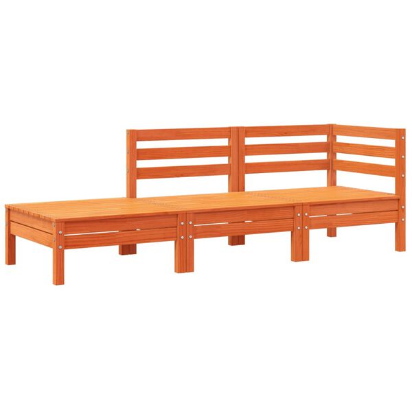 vidaXL Canapé de jardin avec coussins et repose-pied 3 places