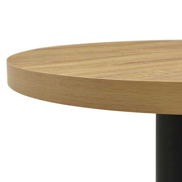 vidaXL Table de bistro Couleur ch&ecirc;ne 60 cm MDF et acier