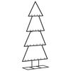 vidaXL Arbre de No&euml;l en m&eacute;tal pour d&eacute;coration noir 125 cm