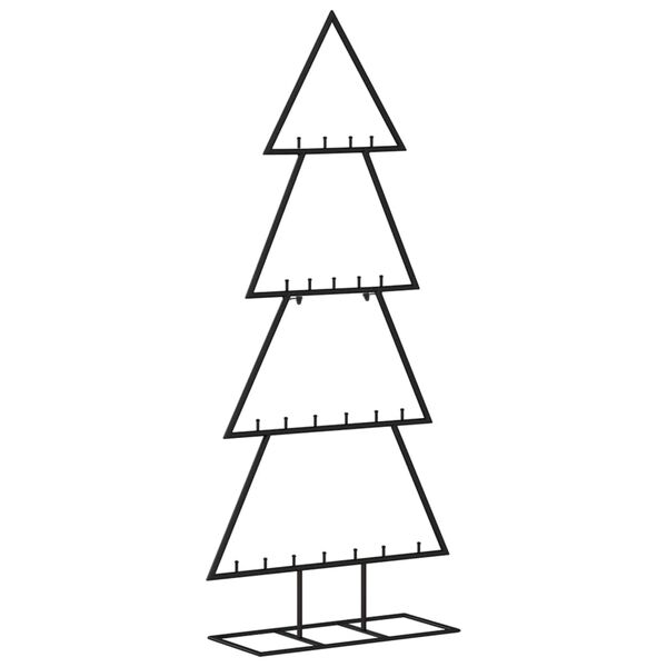 vidaXL Arbre de No&euml;l en m&eacute;tal pour d&eacute;coration noir 125 cm