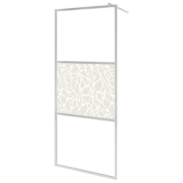 vidaXL Paroi de douche et &eacute;tag&egrave;re Chrome 80x195 cm Verre ESG&Aluminium