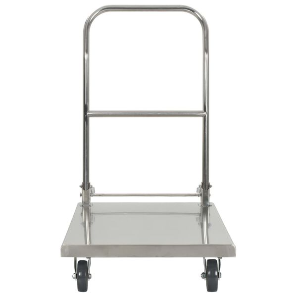 vidaXL Chariot à plateforme Argenté 82x53x86 cm Acier inoxydable