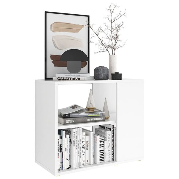 vidaXL Armoire lat&eacute;rale Blanc 60x30x50 cm Agglom&eacute;r&eacute;