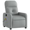 vidaXL Fauteuil inclinable de massage gris clair tissu