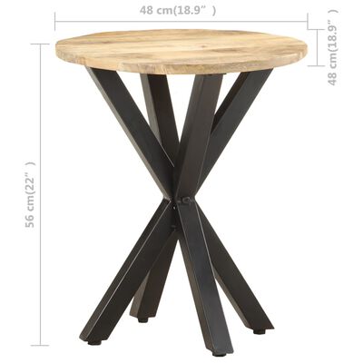 vidaXL Table d'appoint 48x48x56 cm Bois de manguier massif