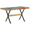 vidaXL Table &agrave; manger 140x70x76 cm Bois de r&eacute;cup&eacute;ration massif