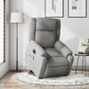 vidaXL Fauteuil inclinable de massage électrique gris clair tissu