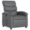 vidaXL Fauteuil de massage inclinable gris similicuir