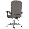 vidaXL Fauteuil inclinable de bureau gris similicuir