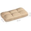 vidaXL Coussins de canapé palette lot de 7 Beige