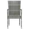 vidaXL Ensemble à manger de jardin 3 pcs Résine tressée Gris