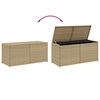 vidaXL Bo&icirc;te de rangement de jardin m&eacute;lange beige 283L r&eacute;sine tress&eacute;e