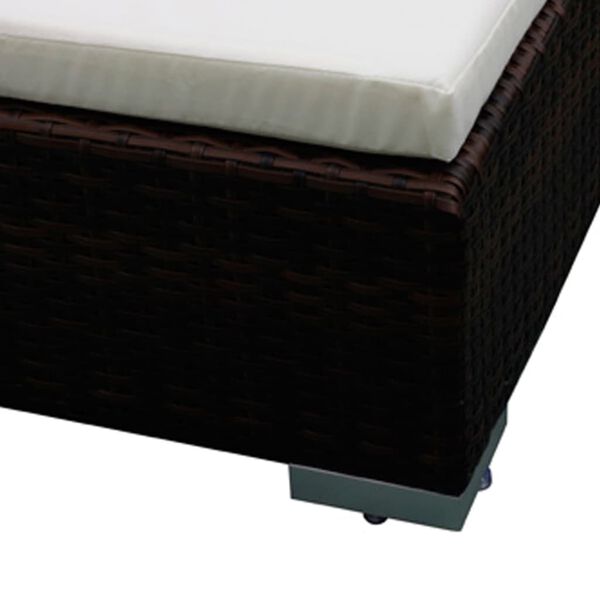 vidaXL Salon de jardin 8 pcs avec coussins résine tressée marron