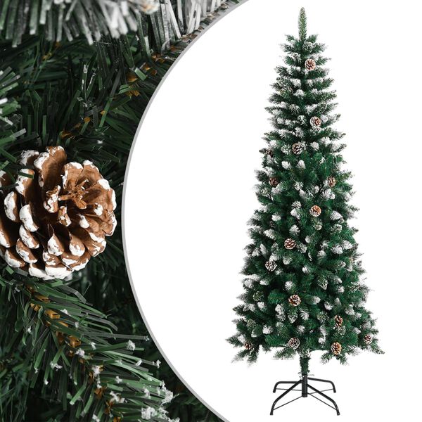 vidaXL Sapin de No&euml;l artificiel avec support Vert 210 cm PVC