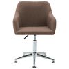 vidaXL Chaise pivotante &agrave; manger marron tissu