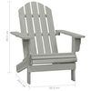 vidaXL Chaise de jardin Adirondack avec pouf et table Sapin Gris