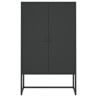 vidaXL Buffet haut Noir 80x35x135 cm Acier