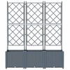 vidaXL Cache-pot de jardin 3 pcs Gris Clair 120 x 40 x 143 cm Acier