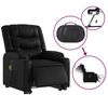 vidaXL Fauteuil inclinable de massage électrique noir similicuir