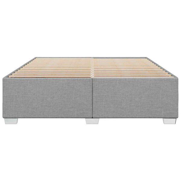 vidaXL Cadre de lit sans matelas gris clair tissu