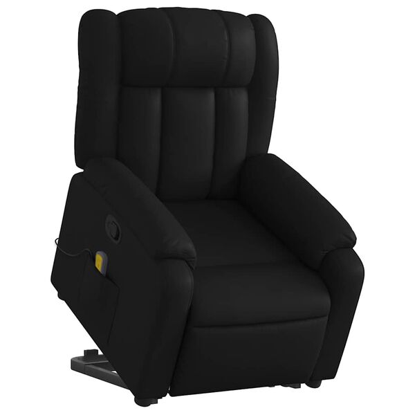 vidaXL Fauteuil inclinable de massage noir similicuir