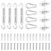 vidaXL Jeu d'accessoires de voile d'ombrage 12 pcs Acier inoxydable