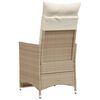 vidaXL Chaises inclinables de jardin lot de 2 et coussins beige rotin