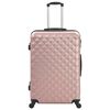 vidaXL Valise rigide 3 pcs Doré rose ABS