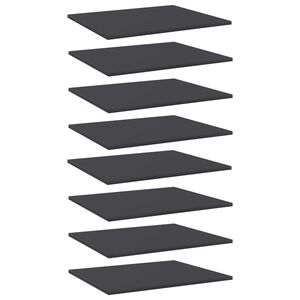 vidaXL Panneaux de biblioth&egrave;que 8 pcs gris bois d&rsquo;ing&eacute;nierie