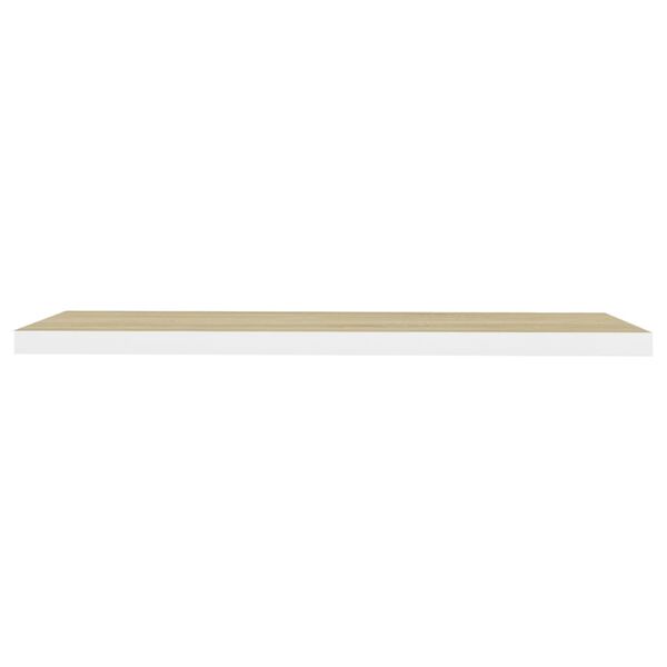 vidaXL &Eacute;tag&egrave;re flottante murale ch&ecirc;ne et blanc 120x23,5x3,8 cm MDF