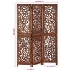 vidaXL Cloison de s&eacute;paration 3 panneaux Marron 120x165cm Bois manguier