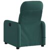 vidaXL Fauteuil inclinable de massage &eacute;lectrique vert fonc&eacute; tissu