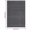 vidaXL Tapis shaggy doux lavable 160x230 cm antidérapant gris