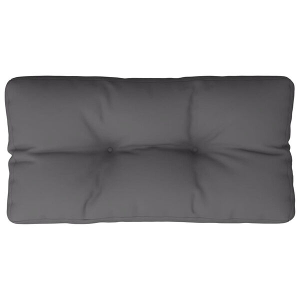 vidaXL Coussin de palette anthracite 80x40x12 cm tissu