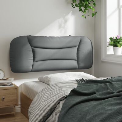 vidaXL Coussin de tête de lit gris clair 100 cm tissu